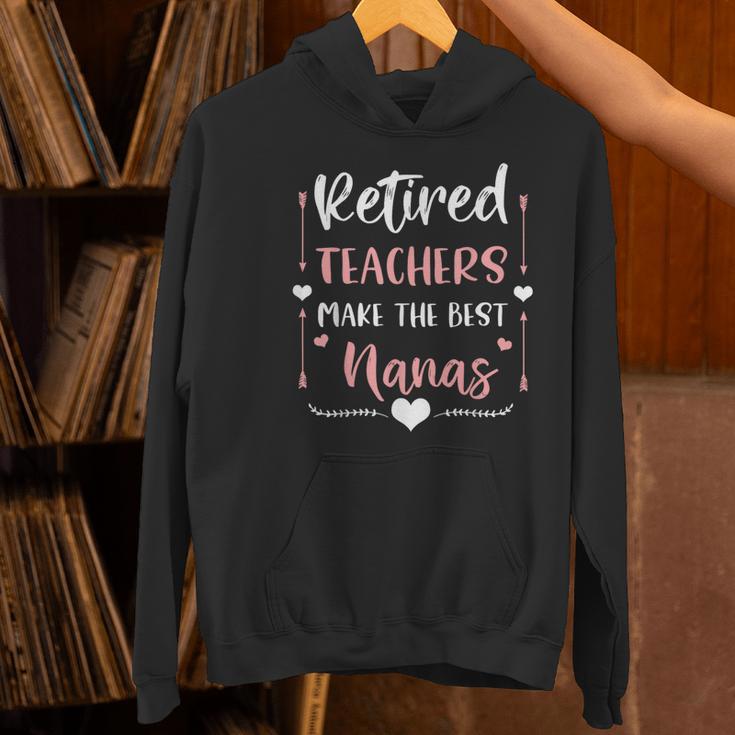 Retired Teachers Make The Best Nanas Cute G Ma Nana Grandma Women's Hoodie, gift for family, gift for coworker