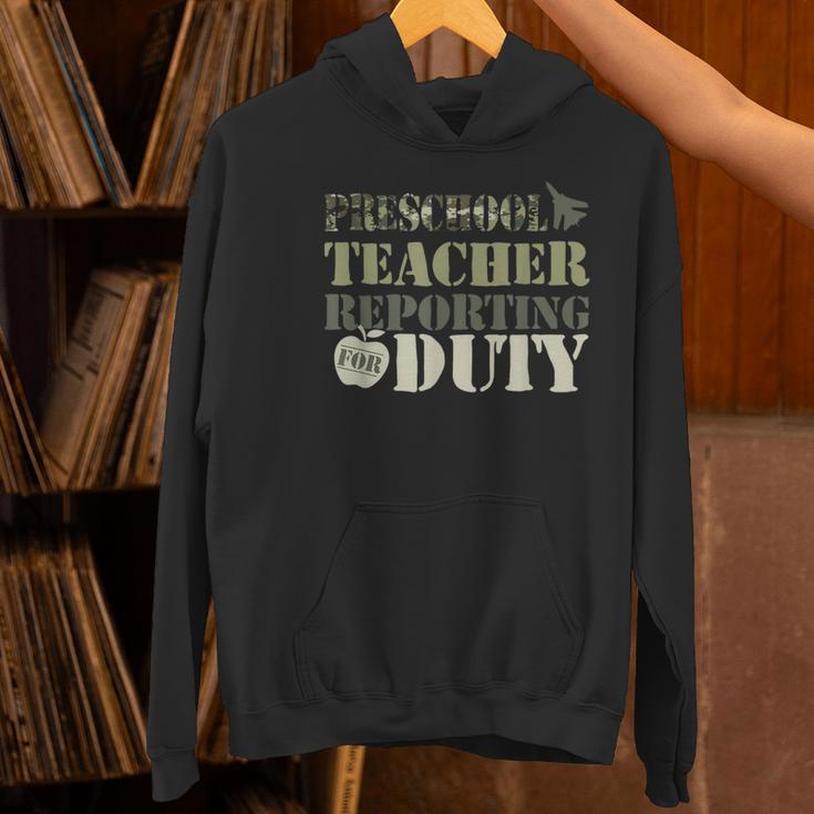 Retro Back To School Women Old Camo Preschool Teacher Women's Hoodie, gift for family, gift for coworker Retro Back To School Women Old Camo Preschool Teacher Women's Hoodie, gift for family, gift for coworker