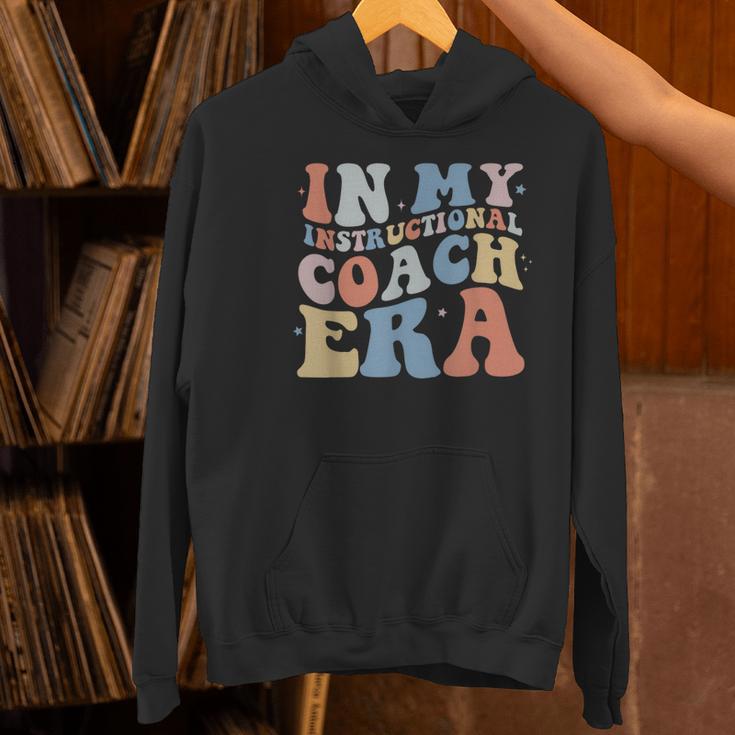 Retro Groovy In My Instructional Coach Era Teacher Women's Hoodie, Groovy Teacher Hoodies, gift for family, gift for coworker