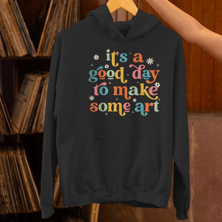 Retro It's a Good Day To Make Some Art Teacher Student Women's Hoodie, gift for family, gift for coworker Retro It's a Good Day To Make Some Art Teacher Student Women's Hoodie, gift for family, gift for coworker