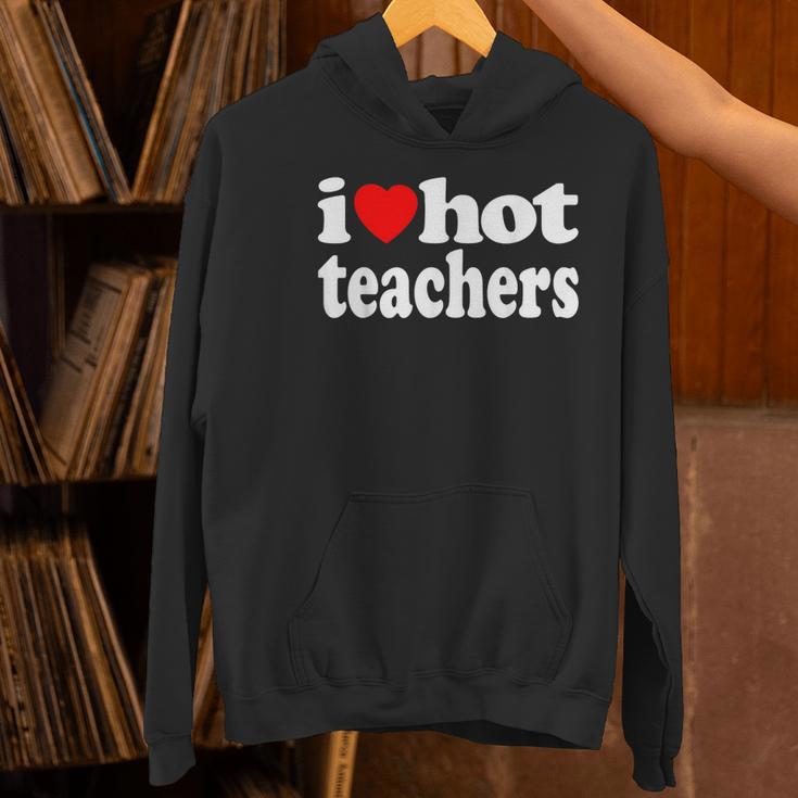 Retro I Love Hot Teachers Vintage I Heart Hot Teacher Men Women Girls Kids Women's Hoodie, gift for family, gift for coworker