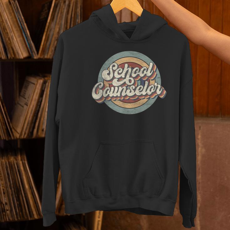 Retro School Counselor Back To School Teacher Squad Crew Women's Hoodie, gift for family, gift for coworker