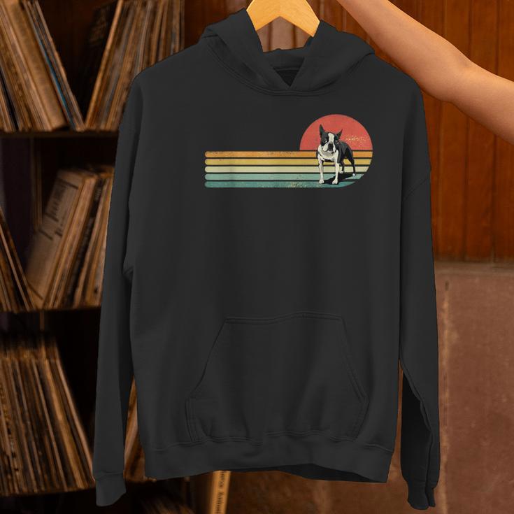 Retro Vintage Boston Terrier Dog Lover Boston Terrier Mom Women's Hoodie, Boston Terrier Mom Hoodies, gift for family, gift for coworker