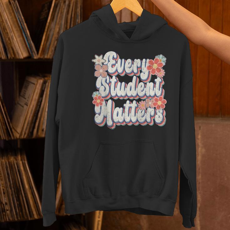 Retro Vintage Every Student Matters Teacher Paraprofessional Women's Hoodie, gift for family, gift for coworker Retro Vintage Every Student Matters Teacher Paraprofessional Women's Hoodie, gift for family, gift for coworker