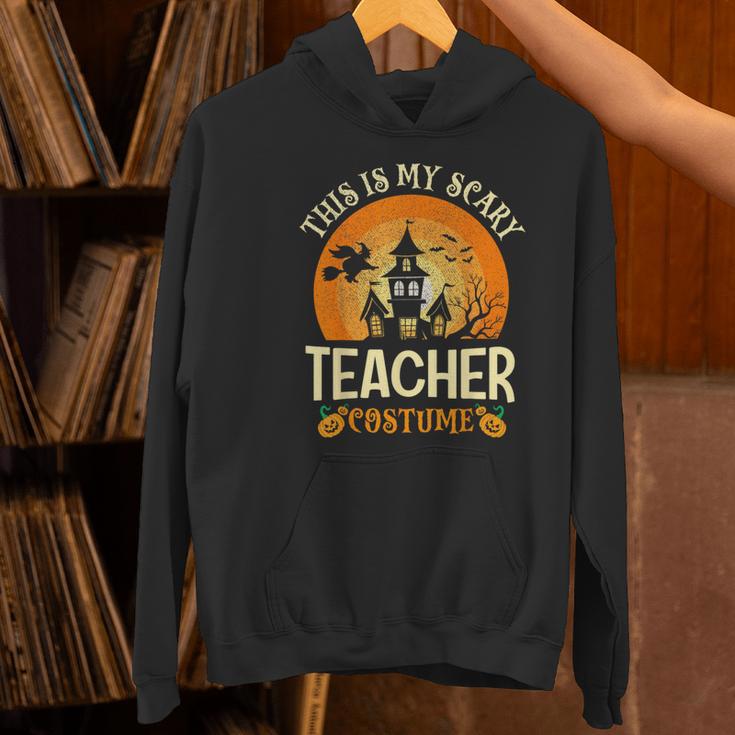 This Is My Scary Teacher Costume Halloween Women's Hoodie, gift for family, gift for coworker This Is My Scary Teacher Costume Halloween Women's Hoodie, gift for family, gift for coworker