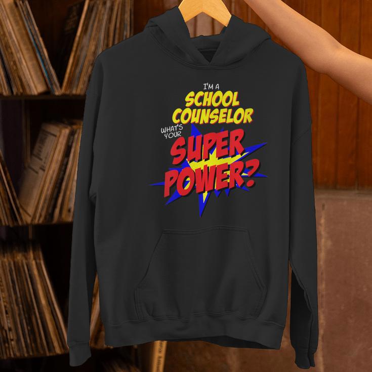 School Counselor Teacher Superhero Superpower Comic Book Women's Hoodie, gift for family, gift for coworker School Counselor Teacher Superhero Superpower Comic Book Women's Hoodie, gift for family, gift for coworker