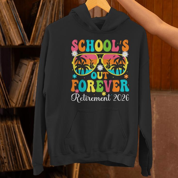 School's Out Forever Retirement 2026 Retro Retired Teacher Women's Hoodie, gift for family, gift for coworker School's Out Forever Retirement 2026 Retro Retired Teacher Women's Hoodie, gift for family, gift for coworker