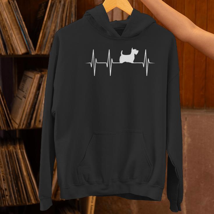 Scottish Terrier Dog Heartbeat Scottie Dog Lover T-Shirt Women's Hoodie, gift for family, gift for coworker