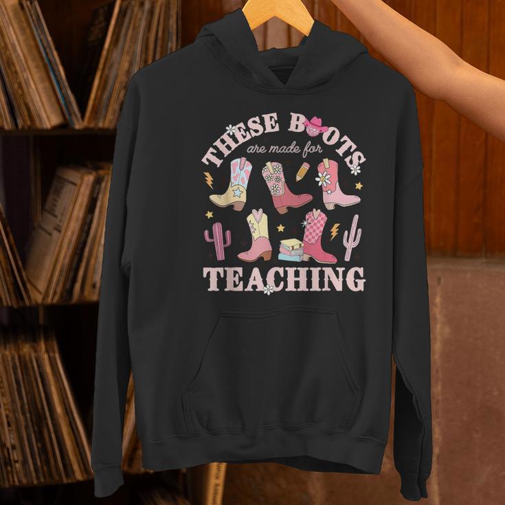 These Boots Are Made For Teaching Western Cowgirl Teacher Women's Hoodie, gift for family, gift for coworker These Boots Are Made For Teaching Western Cowgirl Teacher Women's Hoodie, gift for family, gift for coworker
