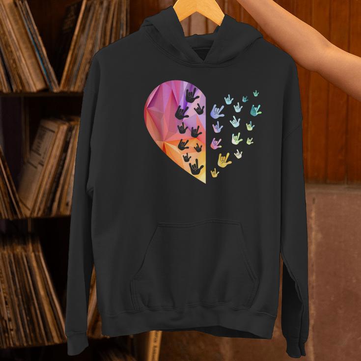 Sign Language Heart ASL For Deaf Teacher Women's Hoodie, gift for family, gift for coworker Sign Language Heart ASL For Deaf Teacher Women's Hoodie, gift for family, gift for coworker