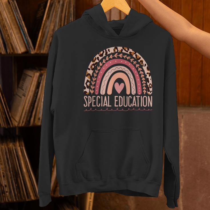 Special Education Shirt Teacher SPED Leopard Boho Rainbow Women's Hoodie, gift for family, gift for coworker Special Education Shirt Teacher SPED Leopard Boho Rainbow Women's Hoodie, gift for family, gift for coworker