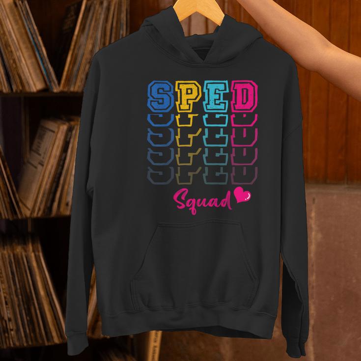 SPED Squad Proud Special Education Para Teacher Colorful Women's Hoodie, gift for family, gift for coworker SPED Squad Proud Special Education Para Teacher Colorful Women's Hoodie, gift for family, gift for coworker