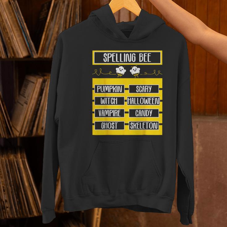 Spelling Bee Halloween Teachers Bee Spelling Competition Women's Hoodie, gift for family, gift for coworker
