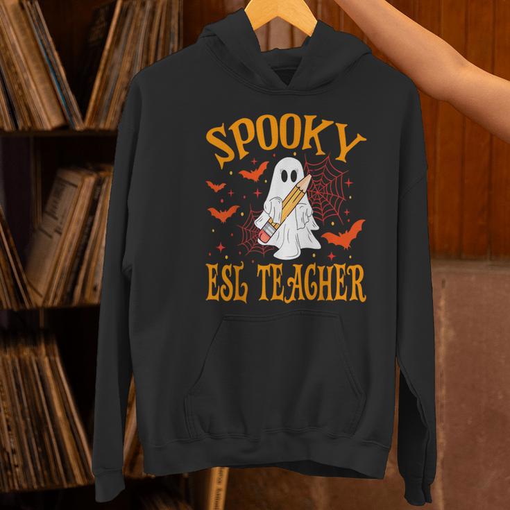 Spooky ESL Teacher Ghost Halloween School Women Women's Hoodie, Esl Teacher Hoodies, gift for family, gift for coworker Spooky ESL Teacher Ghost Halloween School Women Women's Hoodie, Esl Teacher Hoodies, gift for family, gift for coworker