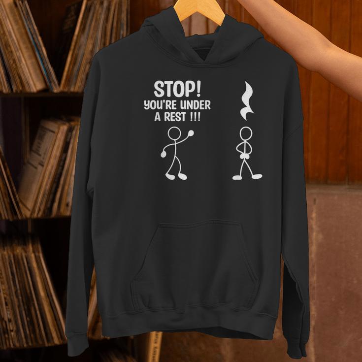 Stop You'Re Under A Rest Music Teacher Women's Hoodie, gift for family, gift for coworker Stop You'Re Under A Rest Music Teacher Women's Hoodie, gift for family, gift for coworker