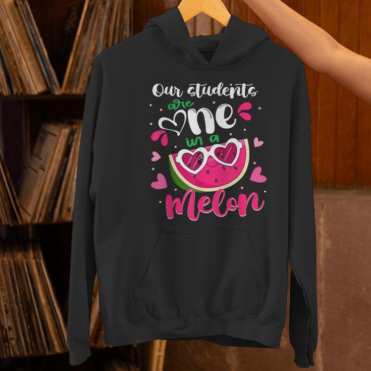 Our Students Are One In A Melon Teacher Watermelon Summer Women's Hoodie, gift for family, gift for coworker