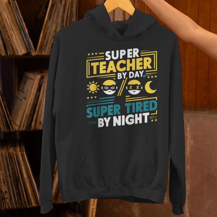 Super Teacher By Day Super Tired By Night Superheroes School Women's Hoodie, Super Teacher Hoodies, gift for family, gift for coworker Super Teacher By Day Super Tired By Night Superheroes School Women's Hoodie, Super Teacher Hoodies, gift for family, gift for coworker