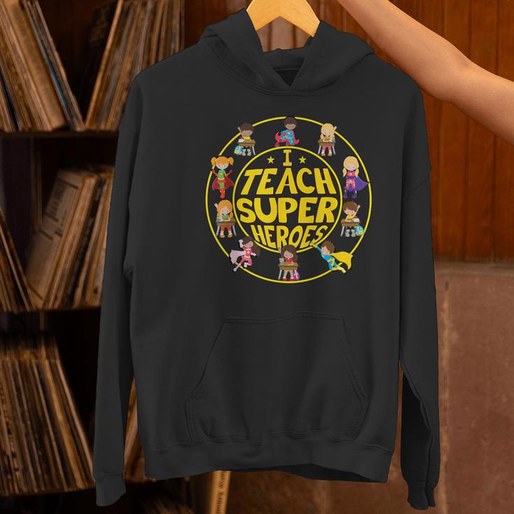 Superhero Teacher I Teach Super Heroes Women's Hoodie, Super Teacher Hoodies, gift for family, gift for coworker