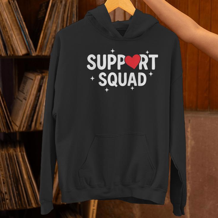 Support Squad Cute Heart Supportive Teacher Team Member Women's Hoodie, gift for family, gift for coworker