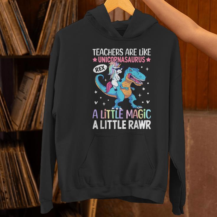 T Rex Dinosaur Unicorn Teachers Are Like Unicornasaurus Rex Women's Hoodie, gift for family, gift for coworker T Rex Dinosaur Unicorn Teachers Are Like Unicornasaurus Rex Women's Hoodie, gift for family, gift for coworker