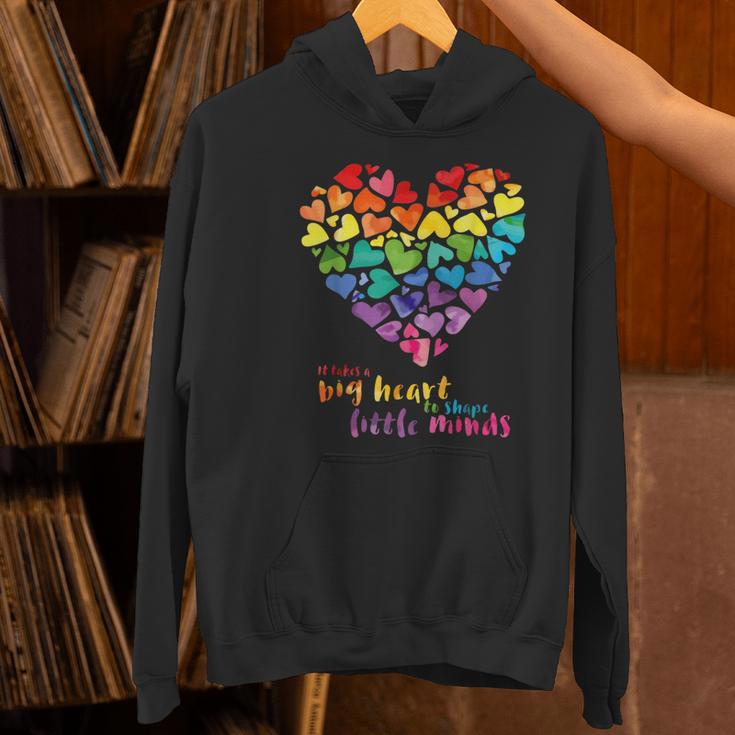 It Takes a Big Heart To Shape Little Minds Teacher Women's Hoodie, gift for family, gift for coworker