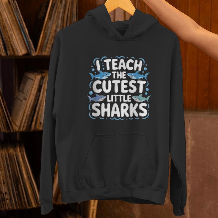 I Teach The Cutest Little Sharks Teacher School Women's Hoodie, gift for family, gift for coworker I Teach The Cutest Little Sharks Teacher School Women's Hoodie, gift for family, gift for coworker