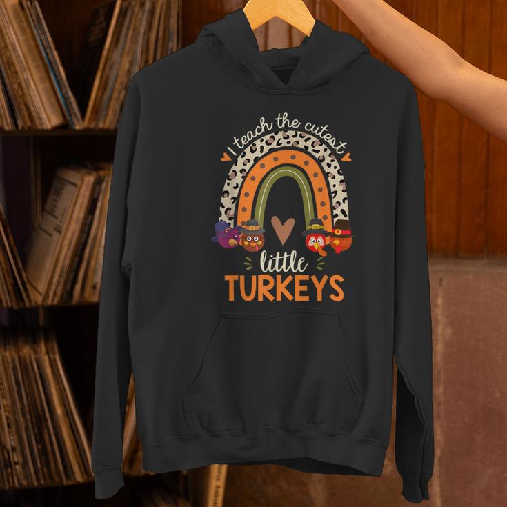 I Teach The Cutest Little Turkeys Thanksgiving Teacher Men Women Girls Kids Women's Hoodie, gift for family, gift for coworker