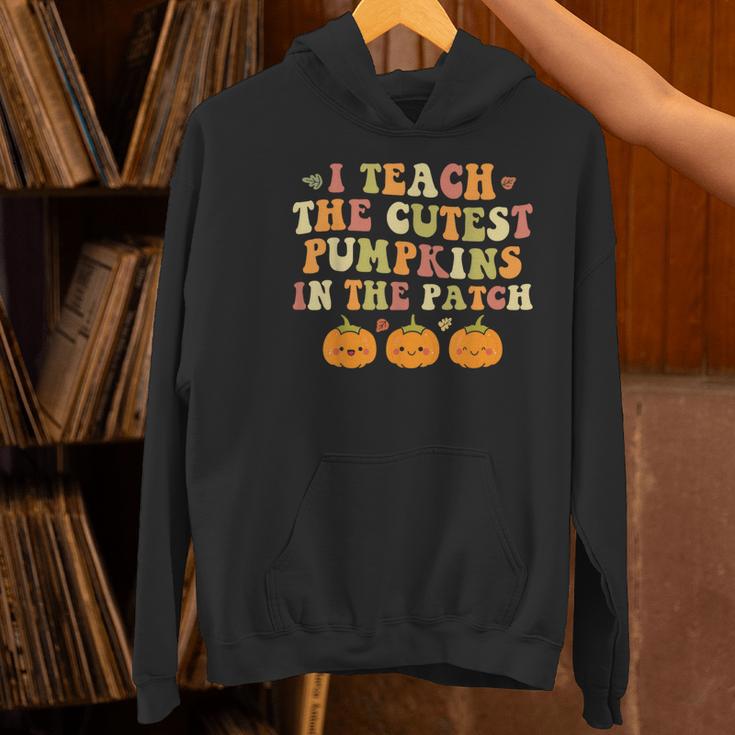 I Teach The Cutest Pumpkins In The Patch Fall Season Teacher Women's Hoodie, gift for family, gift for coworker