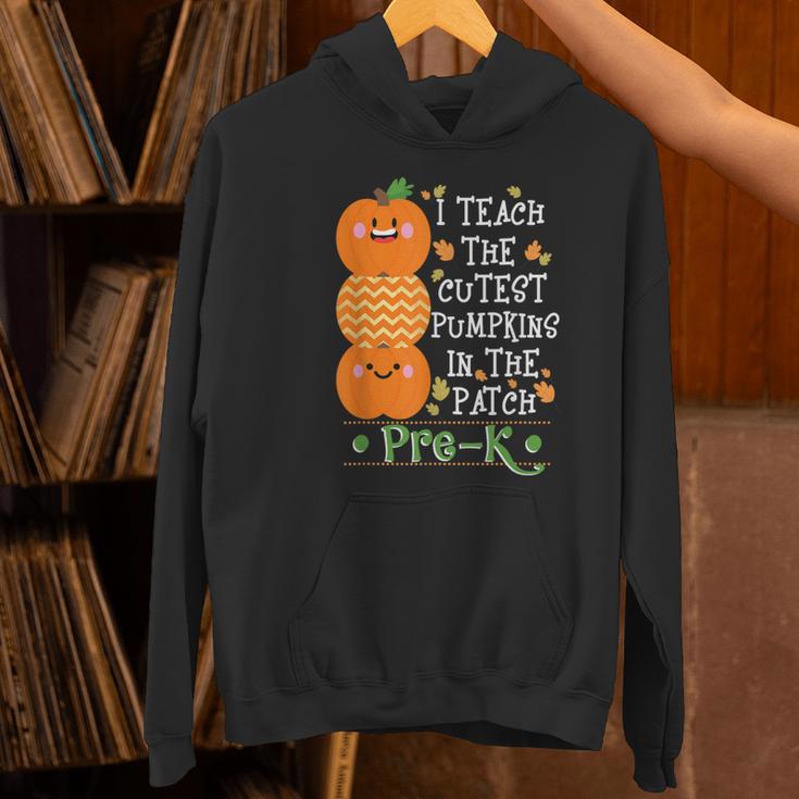 I Teach The Cutest Pumpkins In Patch Pre-K Halloween Teacher Women's Hoodie, gift for family, gift for coworker I Teach The Cutest Pumpkins In Patch Pre-K Halloween Teacher Women's Hoodie, gift for family, gift for coworker