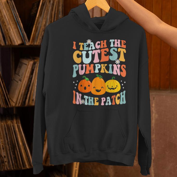 I Teach The Cutest Pumpkins In The Patch Teacher Women's Hoodie, gift for family, gift for coworker
