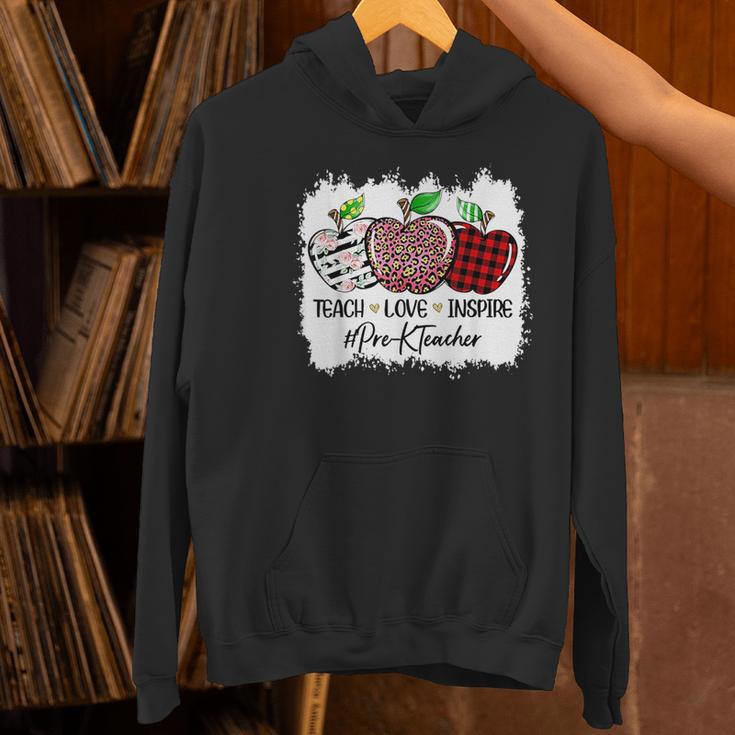 Teach Love Inspire Pre-k Teacher Apple Leopard Red Plain Women's Hoodie, gift for family, gift for coworker Teach Love Inspire Pre-k Teacher Apple Leopard Red Plain Women's Hoodie, gift for family, gift for coworker