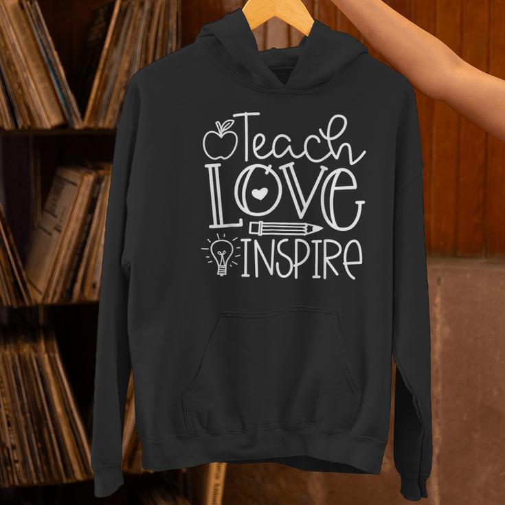 Teach Love Inspire Retro Teacher Kids Back To School Women's Hoodie, gift for family, gift for coworker Teach Love Inspire Retro Teacher Kids Back To School Women's Hoodie, gift for family, gift for coworker