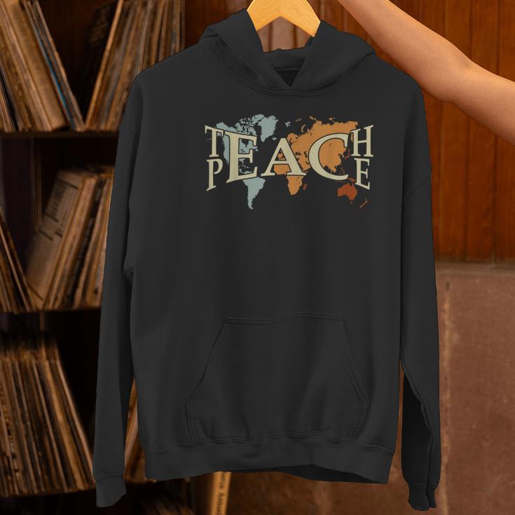 Teach Peace Teacher Teacher Women's Hoodie, gift for family, gift for coworker Teach Peace Teacher Teacher Women's Hoodie, gift for family, gift for coworker