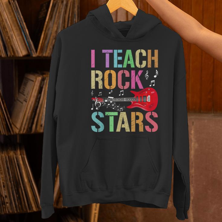 I Teach Rockstars Band Vibes Teacher Rocks My Music Teaching Women's Hoodie, gift for family, gift for coworker