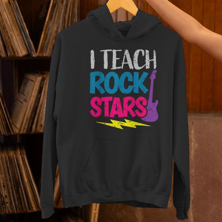 I Teach Rockstars Tee Orchestra Music Teacher Back To School Women's Hoodie, gift for family, gift for coworker