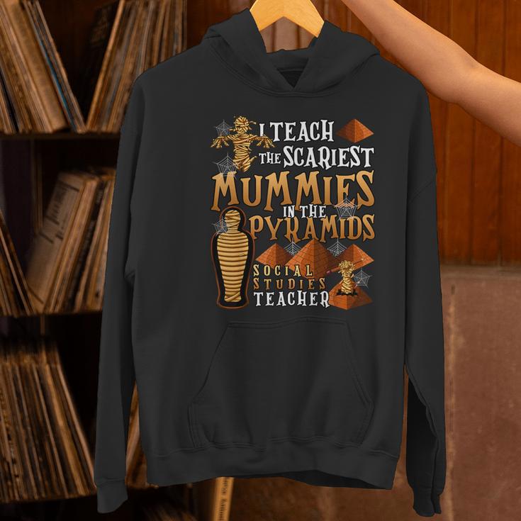 Teach The Scariest Mummies Halloween Social Studies Teacher Men Women Women's Hoodie, gift for family, gift for coworker Teach The Scariest Mummies Halloween Social Studies Teacher Men Women Women's Hoodie, gift for family, gift for coworker