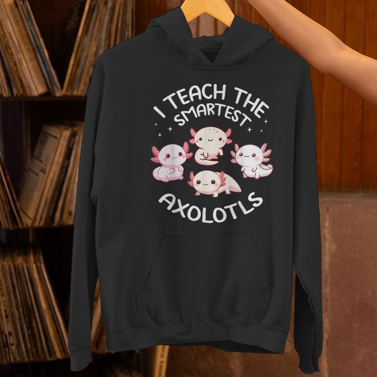 I Teach The Smartest Axolotls Cute Teacher Axolotl Women's Hoodie, gift for family, gift for coworker I Teach The Smartest Axolotls Cute Teacher Axolotl Women's Hoodie, gift for family, gift for coworker