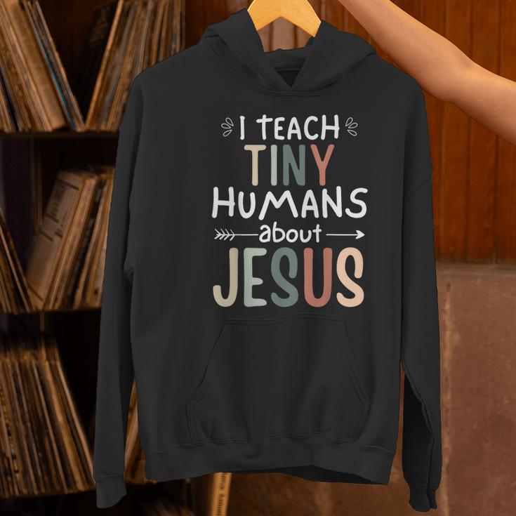 I Teach Tiny Humans About Jesus Teacher Sunday School Faith Women's Hoodie, gift for family, gift for coworker I Teach Tiny Humans About Jesus Teacher Sunday School Faith Women's Hoodie, gift for family, gift for coworker
