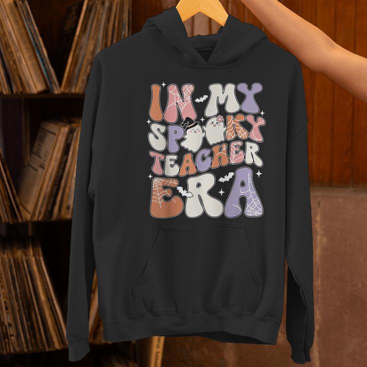 Teacher Halloween In My Spooky Teacher Era Retro Groovy Women's Hoodie, Groovy Teacher Hoodies, gift for family, gift for coworker Teacher Halloween In My Spooky Teacher Era Retro Groovy Women's Hoodie, Groovy Teacher Hoodies, gift for family, gift for coworker