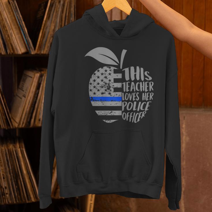 This Teacher Loves Her Police Officer Wife Saying Women's Hoodie, gift for family, gift for coworker
