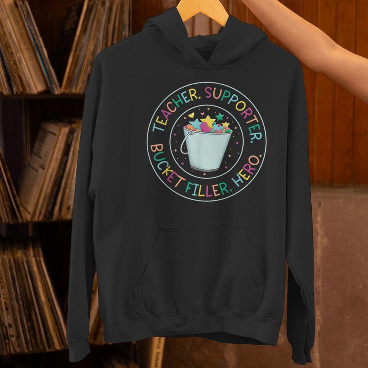 Teacher Supporter Bucket Filler Hero Women's Hoodie, gift for family, gift for coworker