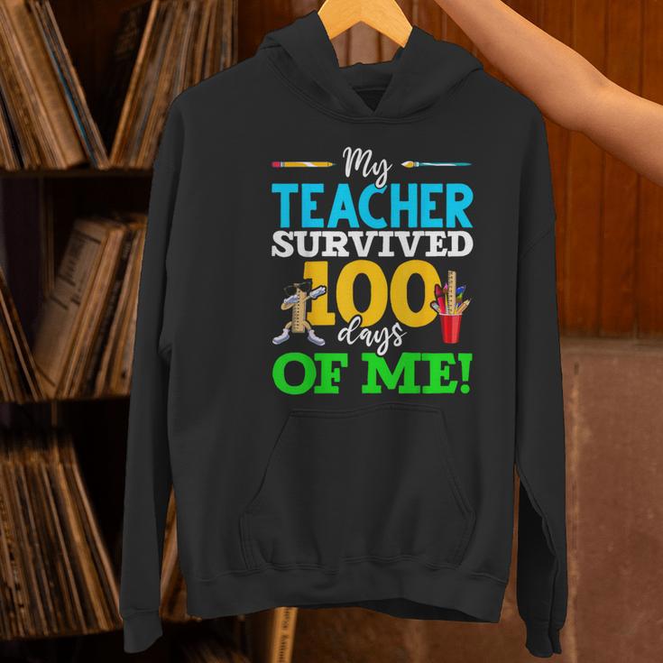My Teacher Survived 100 Days Of Me Dab 100 Days Of School For Men Women Kids Women's Hoodie, gift for family, gift for coworker