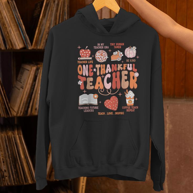 Teacher Thanksgiving Shirt Women One Thankful Teacher Fall Women's Hoodie, gift for family, gift for coworker