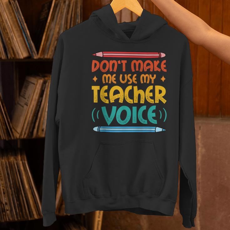 Teacher Voice Teacherlife Primary School Teacher Women's Hoodie, gift for family, gift for coworker