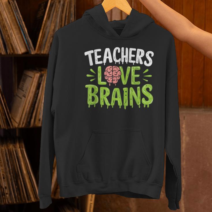 Teachers Love Brains Halloween Teacher Zombie Women's Hoodie, gift for family, gift for coworker Teachers Love Brains Halloween Teacher Zombie Women's Hoodie, gift for family, gift for coworker