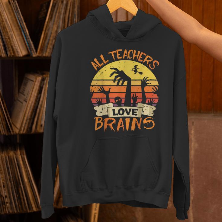 All Teachers Love Brains Shirt Halloween Teachers Women's Hoodie, gift for family, gift for coworker All Teachers Love Brains Shirt Halloween Teachers Women's Hoodie, gift for family, gift for coworker