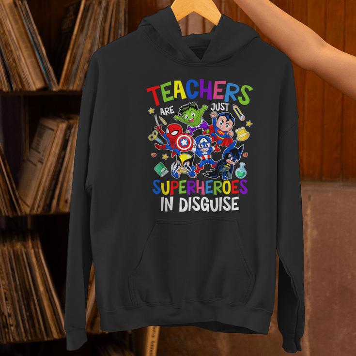 Teachers Are Superheroes Back To School Women's Hoodie, gift for family, gift for coworker Teachers Are Superheroes Back To School Women's Hoodie, gift for family, gift for coworker