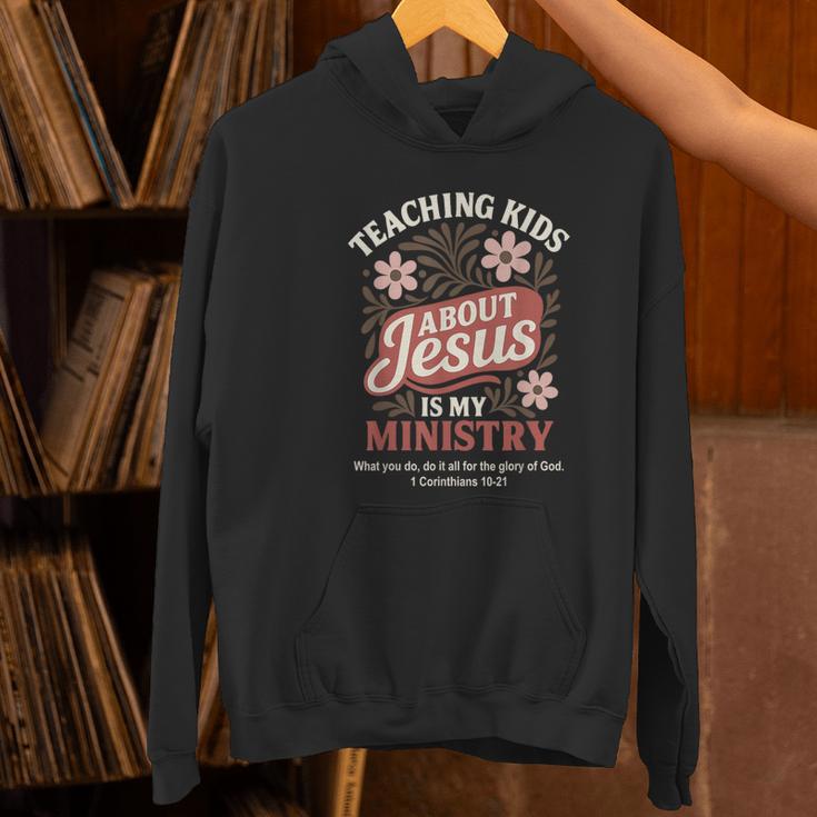 Teaching Kids About Jesus Is My Ministry Christian Teacher Women's Hoodie, gift for family, gift for coworker Teaching Kids About Jesus Is My Ministry Christian Teacher Women's Hoodie, gift for family, gift for coworker