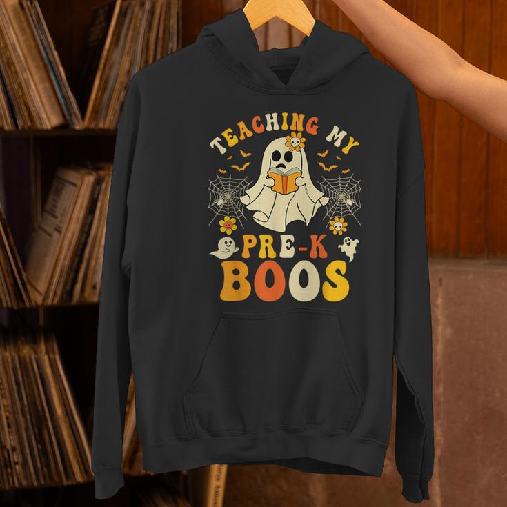 Teaching My Pre-K Boos Crew Teachers Halloween Ghost Women's Hoodie, gift for family, gift for coworker Teaching My Pre-K Boos Crew Teachers Halloween Ghost Women's Hoodie, gift for family, gift for coworker