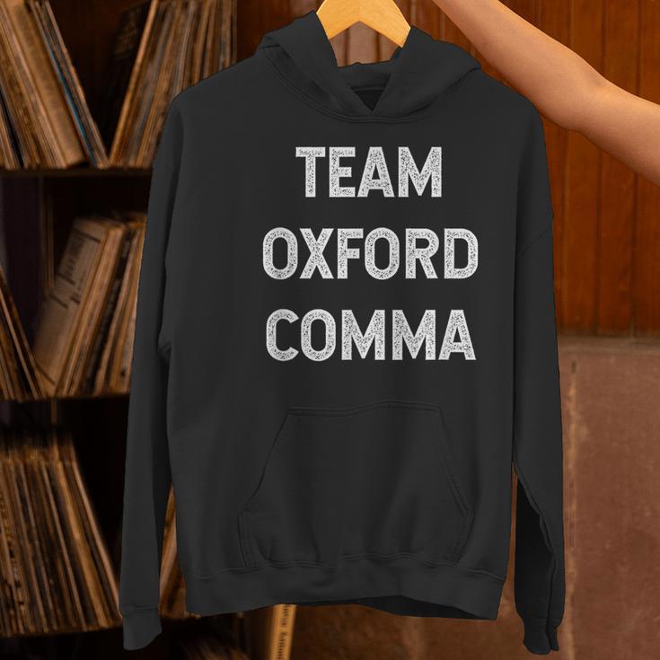 Team Oxford Comma English Majors And Teachers For Men Women Girls Kids Women's Hoodie, English Teacher Hoodies, gift for family, gift for coworker